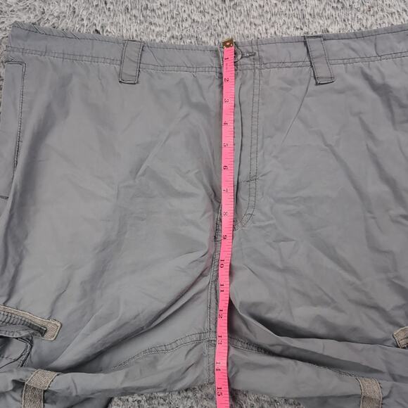 Ecko Shorts Men 36 Gray Khaki Baggy Flap Pockets Streetwear Cargo Y2K Casual - Picture 6 of 9